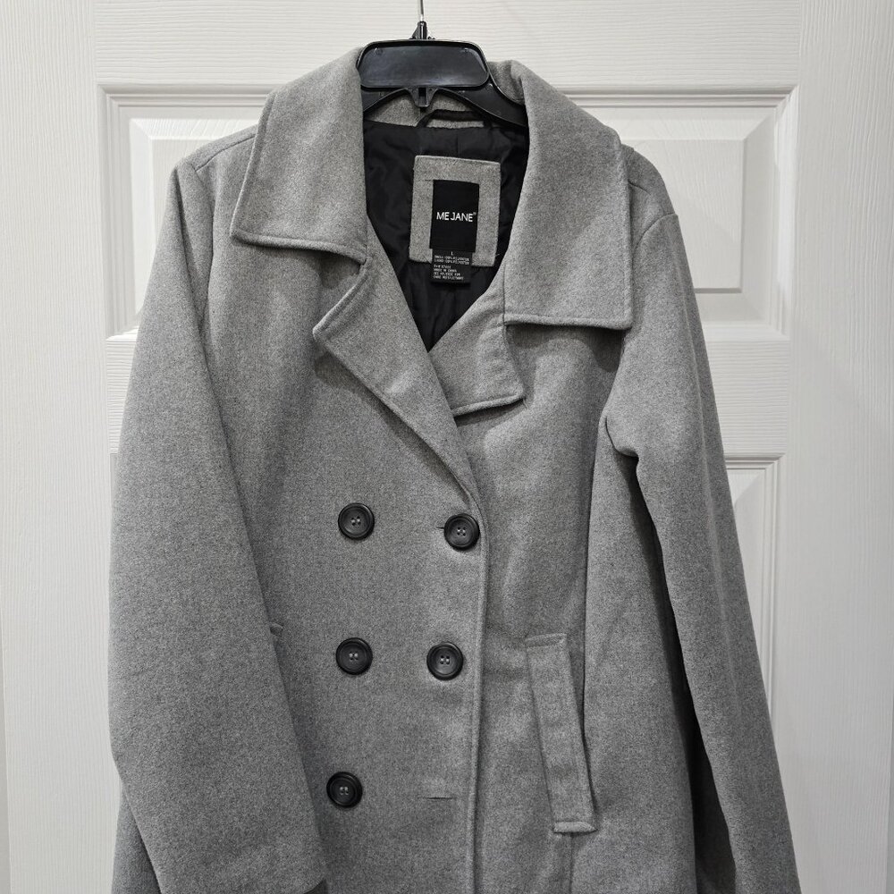 Me Jane Grey Peacoat Size Large